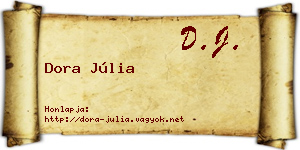 Dora Júlia névjegykártya