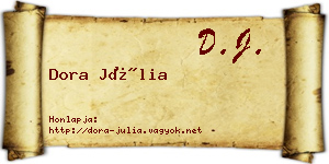 Dora Júlia névjegykártya